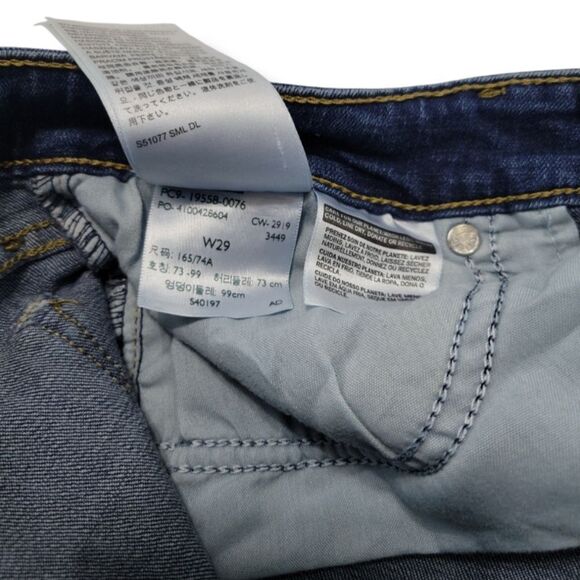 Levi's Jeans Size 29 W29"xL26" Levi's 711 Skinny Jeans Stretch Ankle Jeans Blue - Picture 6 of 6